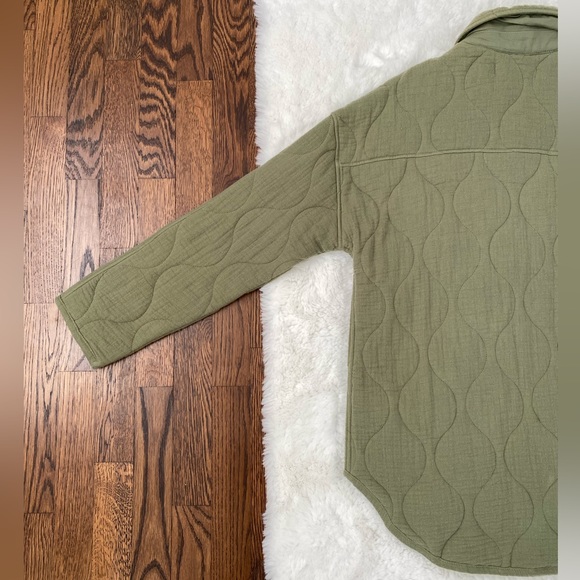 NWT Blank NYC Back To Me Olive Green Quilted Jacket Shacket - Picture 11 of 17